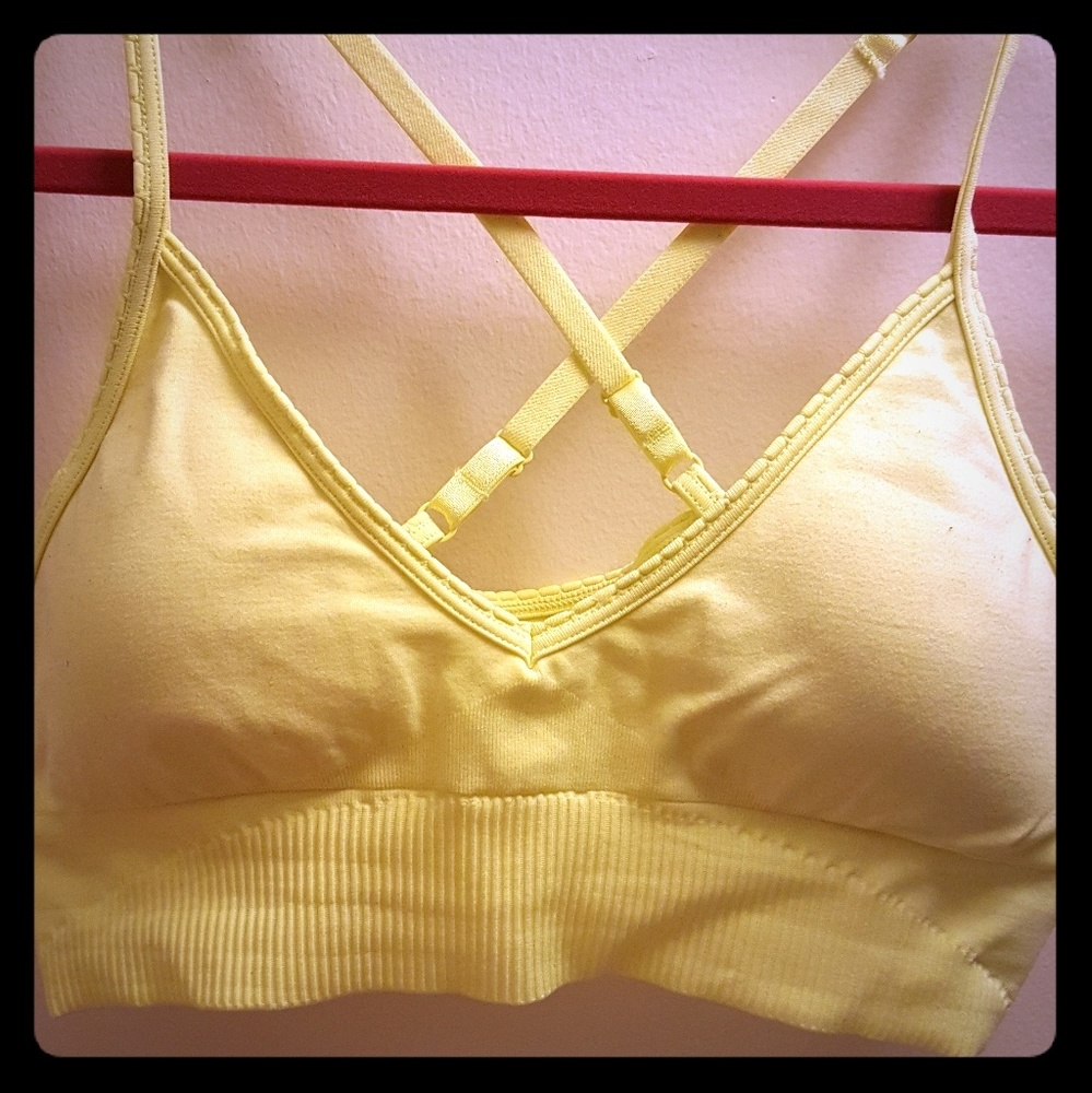 Lululemon Neon Yellow Sports Bra Size 10